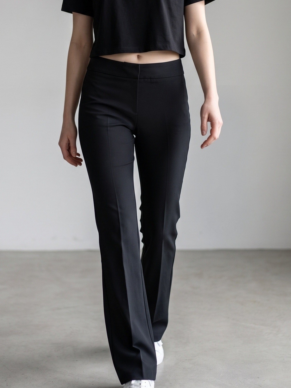 Maurices Pulk On Black Wide-Leg Ponte Pants